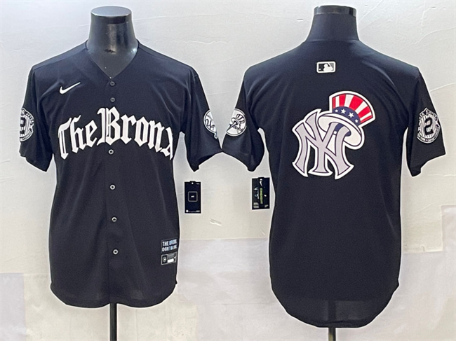 Men's New York Yankees Team Big Logo Black 'Gothic Legacy Edition' Vapor Premier Limited Stitched Baseball Jersey 005 Men's New York Yankees Team Big Logo Black 'Gothic Legacy Edition' Vapor Premier Limited Stitched Baseball Jersey 005